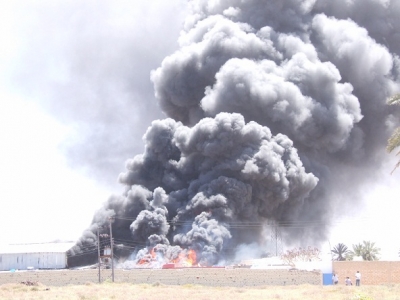 Massive fire at Zuara
