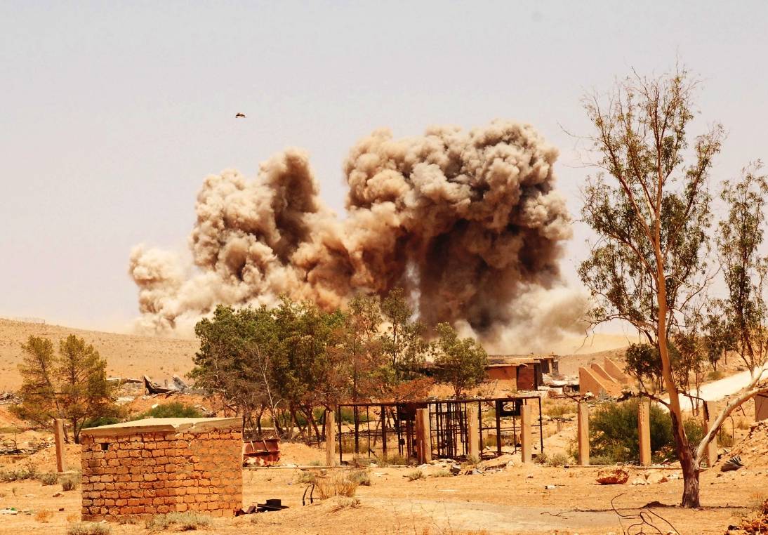 NATO bomb destroyed in Azizia