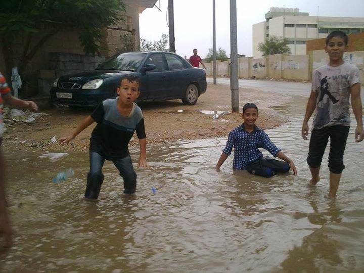 Bani Walid hit by heavy rain and floods
