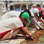 Locals clear car-bomb debris at Benghazi's Foreign Ministry