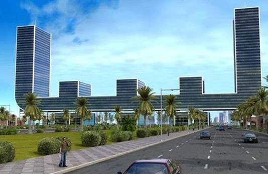 Benghazi to write "Libya" with a building?