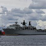 UK Navy Flagship in Tripoli along with British Armed Forces Minister