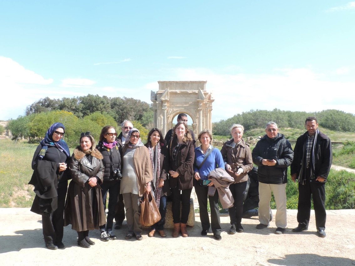 French rights group tour Leptis Magna with the Libyan Women's Union