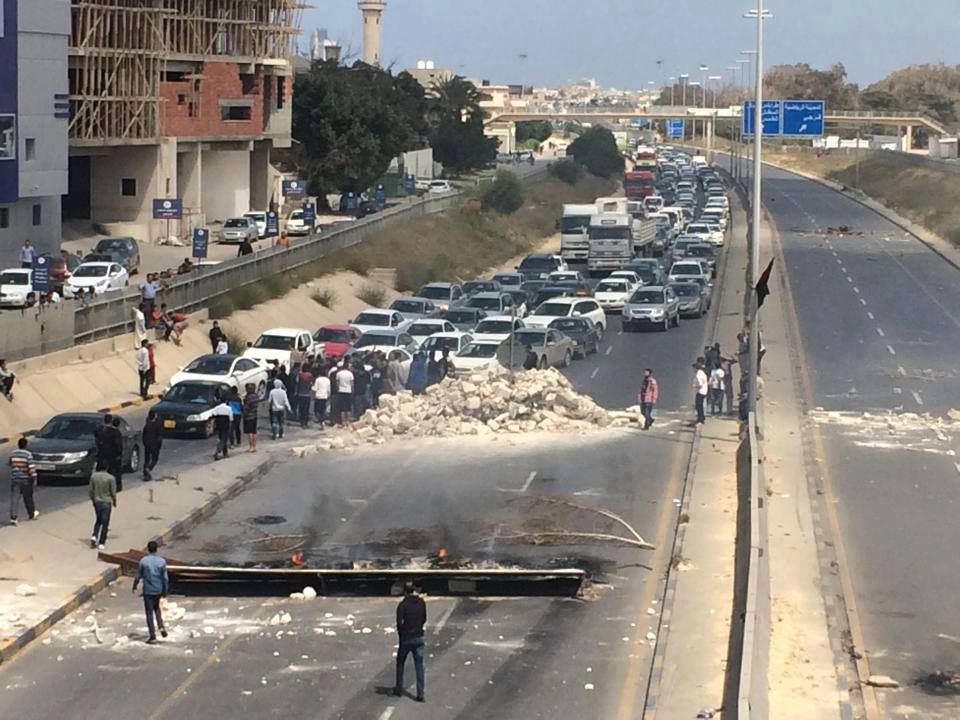 Multiple road closures bring Tripoli to a standstill