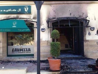 Tripoli Coffee shop bombed