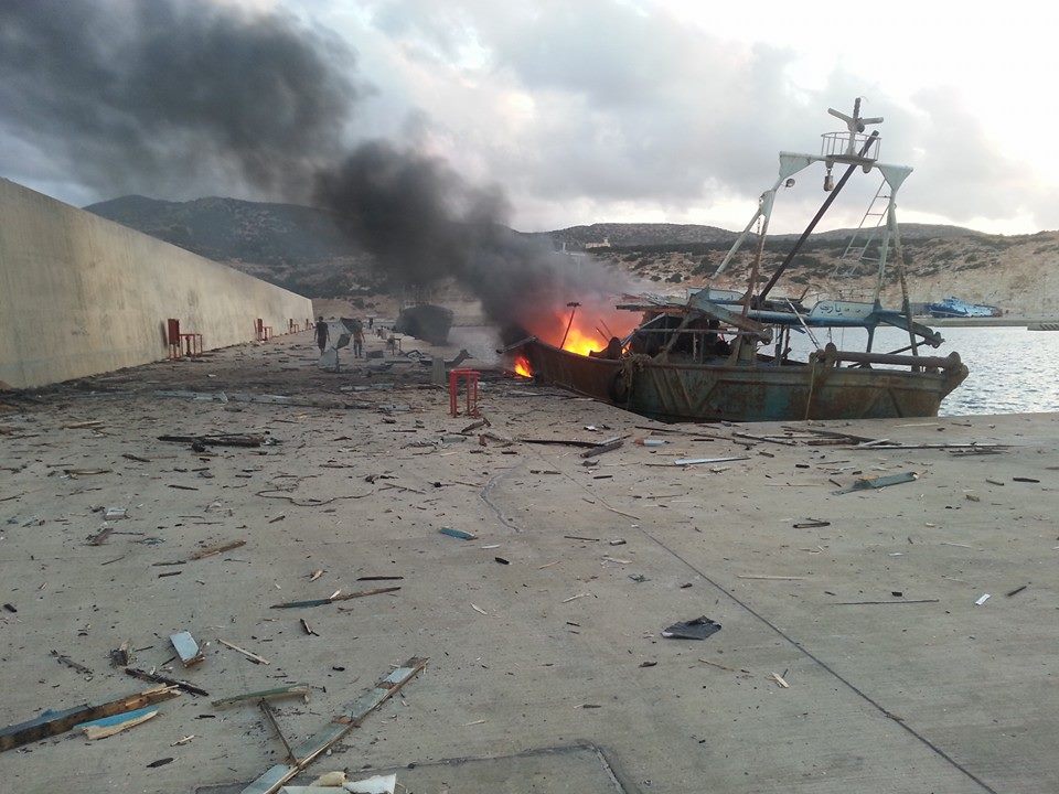 Operation Dignity bombs ships carrying weapons into Derna Port