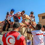 Benghazi Red Crescent succours refugees