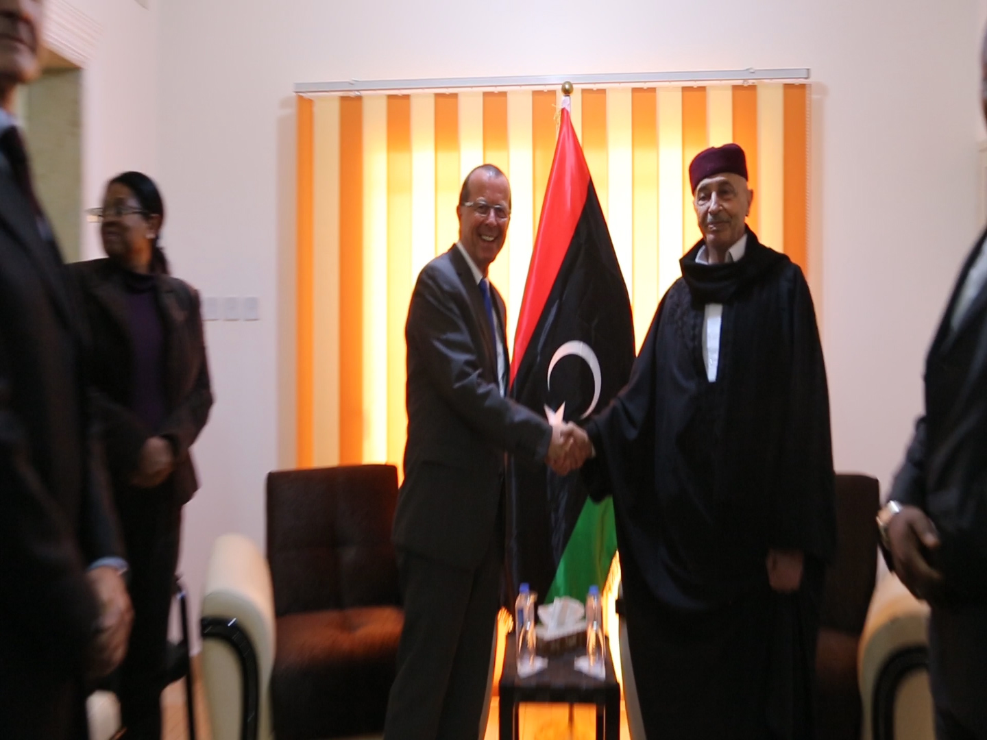 Kobler finally meets HoR president Ageela Salah