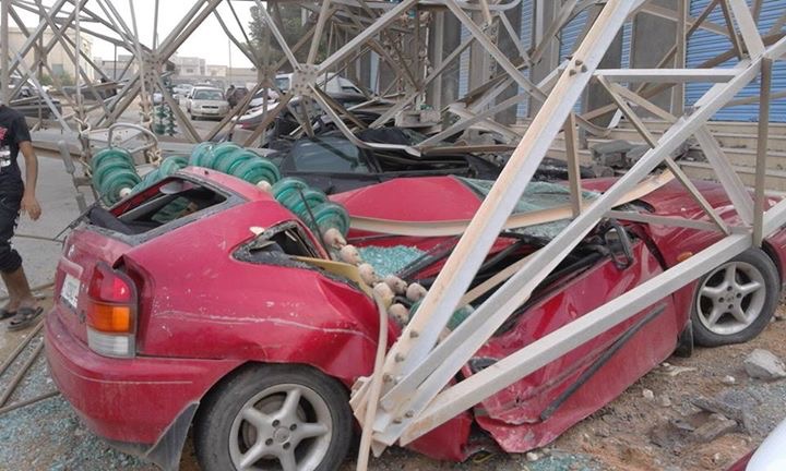 Winds bring down pylon in Tripoli, adding to power problems