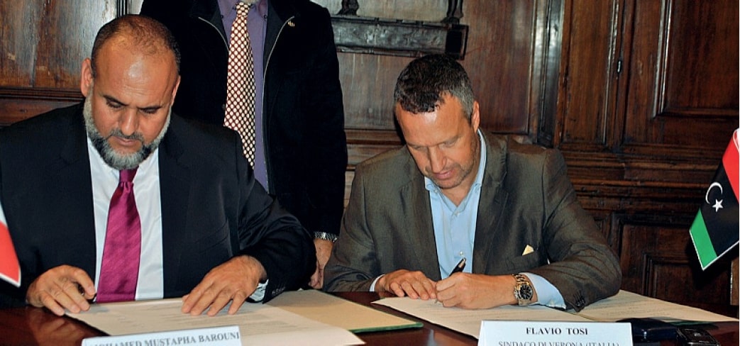 Zintan mayor in Brussels
