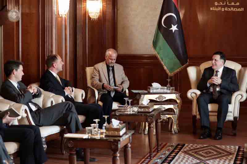 German ambassador meets Serraj, then Hafter