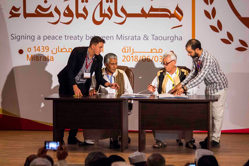 Misrata and Tawergha sign peace deal paving way for return