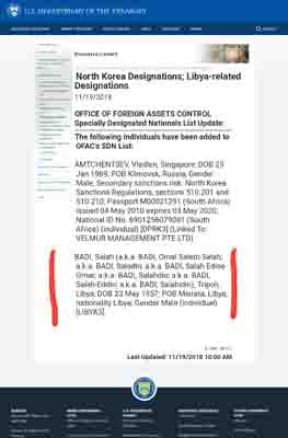 U.S. lists Salah Badi on its sanctions list