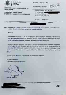 Belgium confirms release of interest on UN-frozen Libyan funds - based on EU law