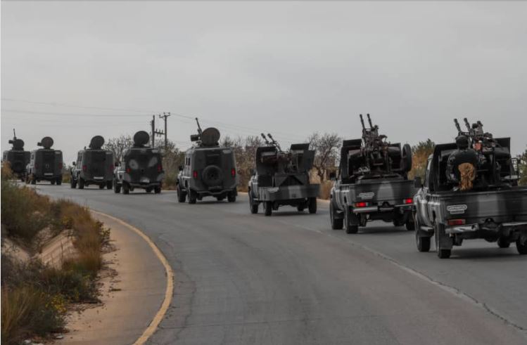 Tripoli Interior Ministry send force to impose law and order in Tarhuna following disorder believed to be sparked by Kaniat mass graves body identifications