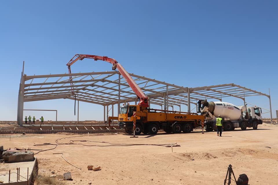 Tobruk airport passenger terminal construction project progressing