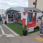 Sola Renewable Energy exhibits its solar powered smart sun shelters