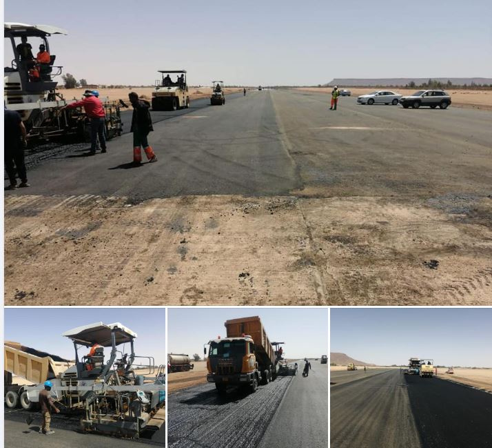 Ubari airport runway maintenance progressing