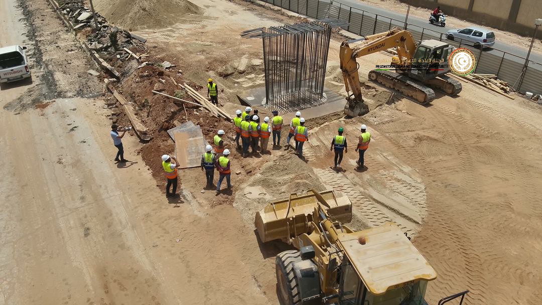Construction of Benghazi’s five new bridges progressing at a fast pace