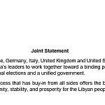 Joint statement by France, Germany, Italy, the UK and the USA supporting Bathily’s UN Security Council Libya brief