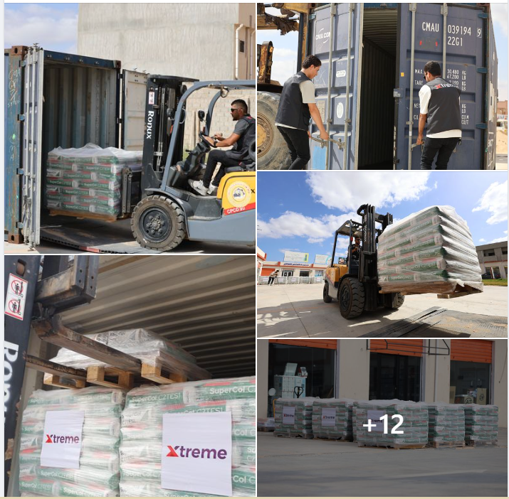 Libya’s Tika Construction Chemicals company exports another shipment of its Xtreme porcelain tile adhesive and grouting materials to Grenada