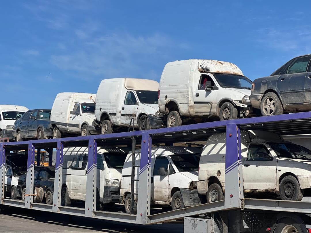 LEF anti-smuggling operations at Ras Ajder Libyan Tunisian land border crossing seize Tunisian vehicles intended for smuggling